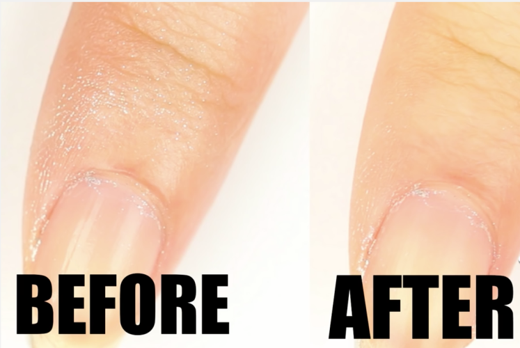 remove nail polish from nail overlay