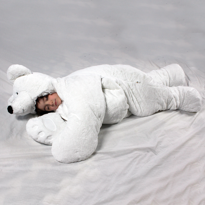 teddy bear sleeping bed