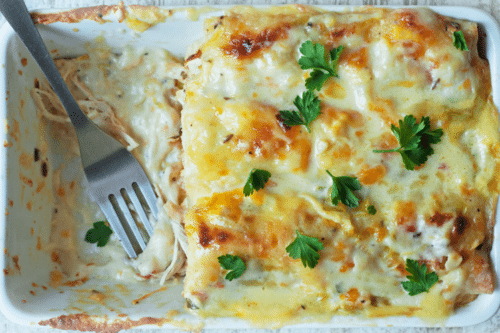 This skinny white chicken enchiladas recipe will be your family's new ...