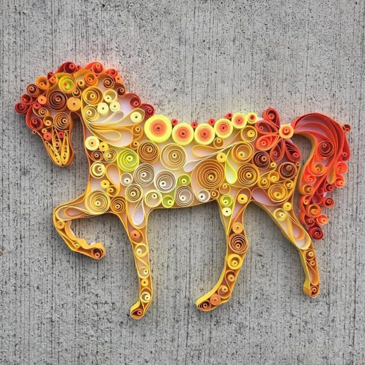 This artist creates beautiful images by quilling paper