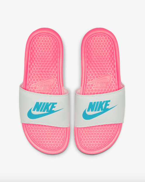 nike slippers pink