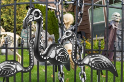 Zombie Flamingos Are Delightfully Weird Halloween Decorations For Your Yard