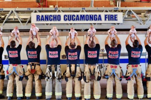 9 Firefighters Had Babies Within 5 Months—and They All Posed In The Sweetest Photo Shoot