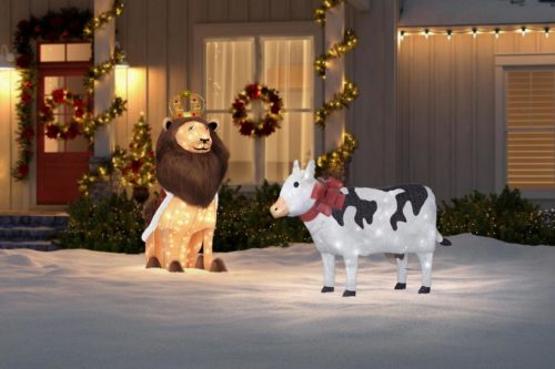 You Can Buy A Light-Up Christmas Cow Decoration For Your Yard This Holiday Season