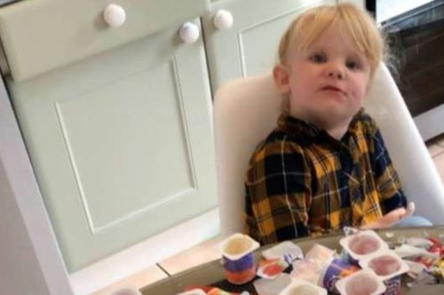 This Toddler Ate 18 Containers Of Yogurt While Her Dad Stepped Away For 10 Minutes