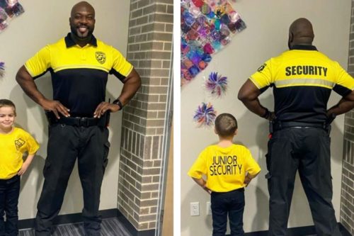 Kindergartner Dresses As School Security Guard On ‘Dress As Your Favorite Person Day’