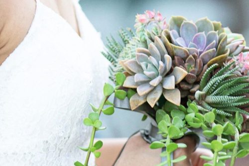 Some Brides Are Carrying Bouquets Made From Succulents Instead Of Flowers And They Are Stunning