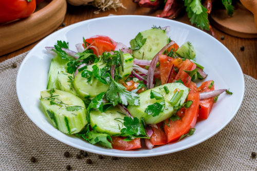 Marinated Cucumber-And-Tomato Salad Tastes Like Summer In A Bowl