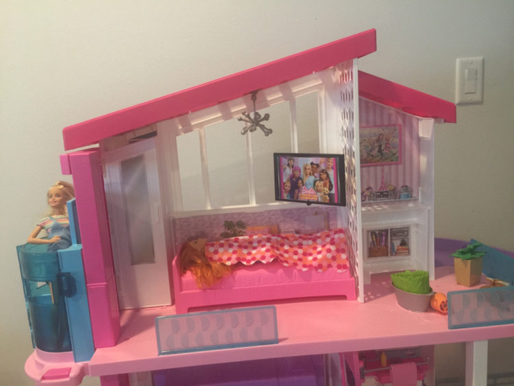 barbie dream house with elevator and garage