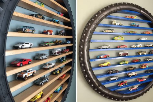 This Etsy Store Sells Shelves For Hot Wheels Made Out Of Tires