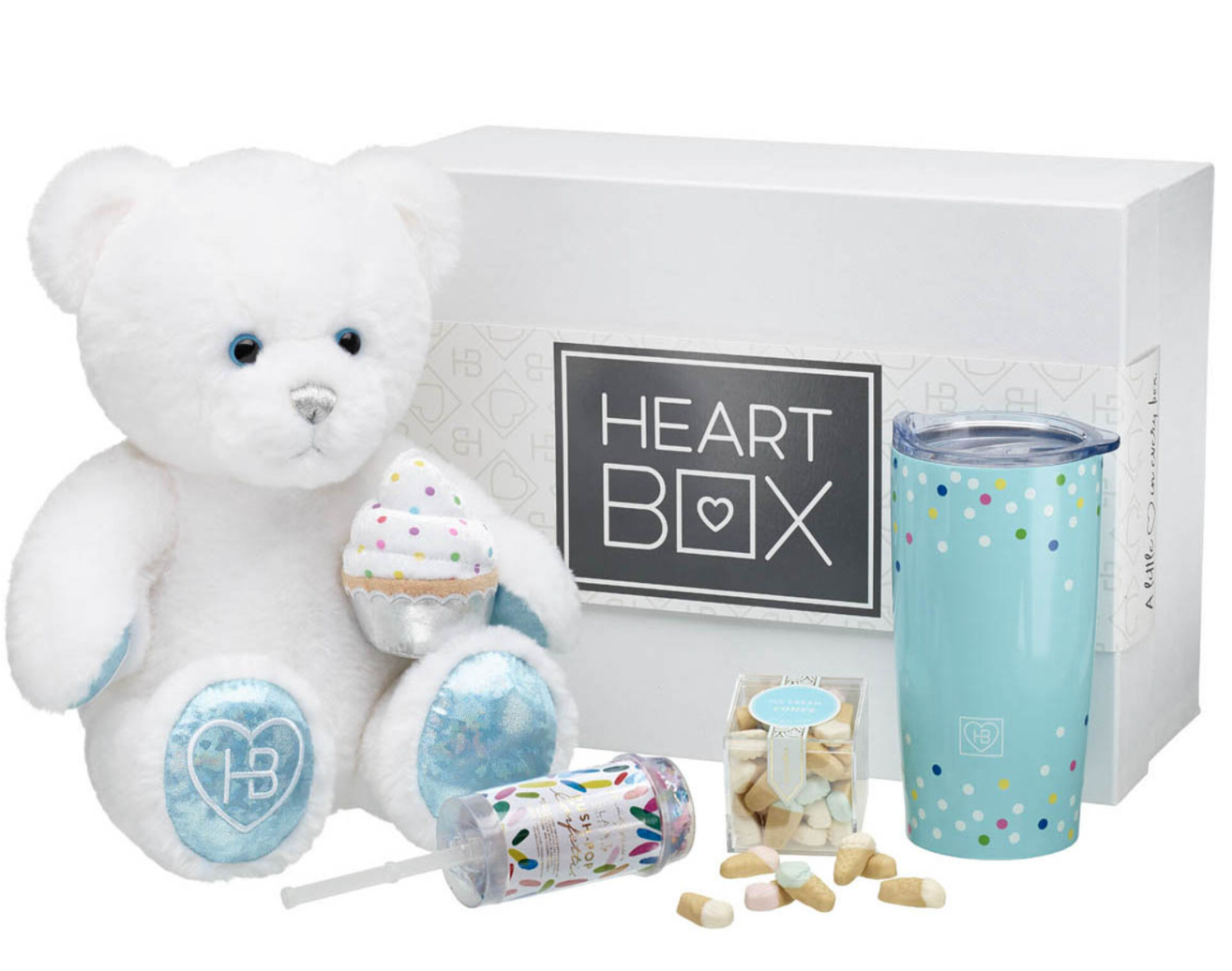 Hooray, It's Your Birthday! Teddy Bear with 20 oz. Confetti Tumbler Gift Set