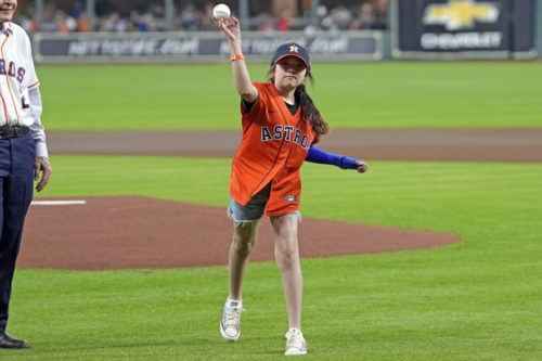 Uvalde Shooting Survivor Throws First Pitch At Astros Game After 66 Days In Hospital