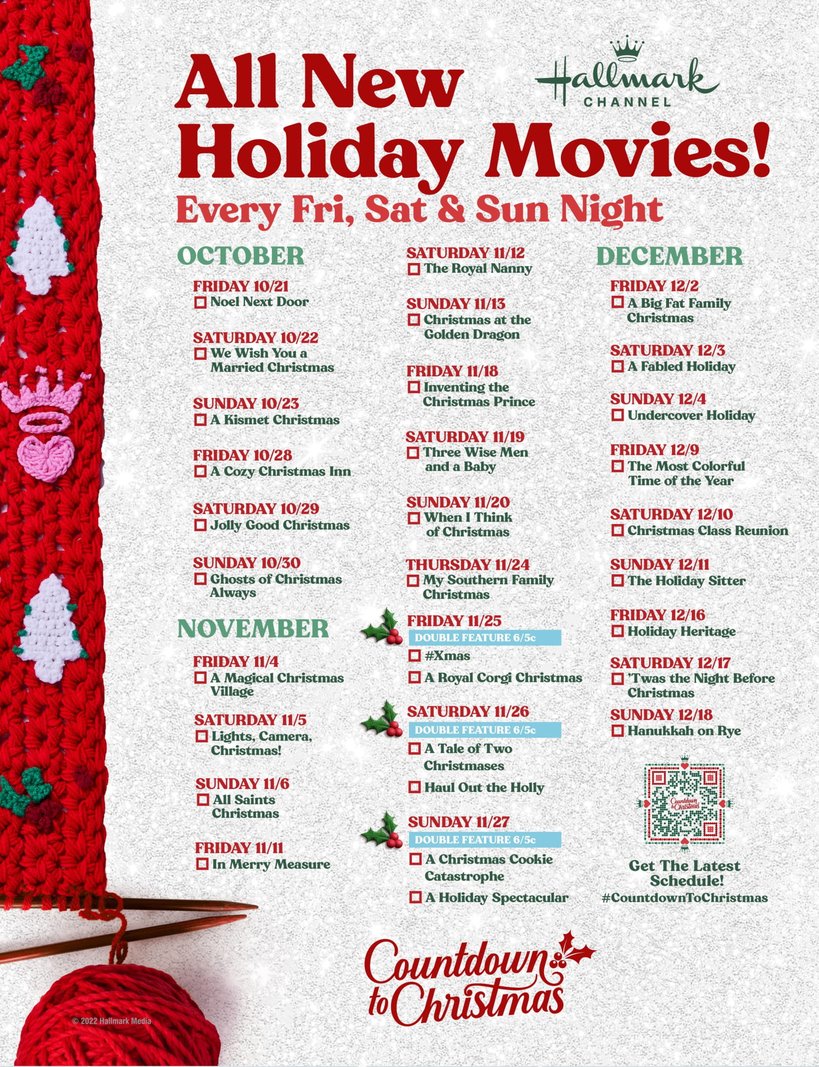 Hallmark Christmas Movies 2022 Printable List - Printable Word Searches
