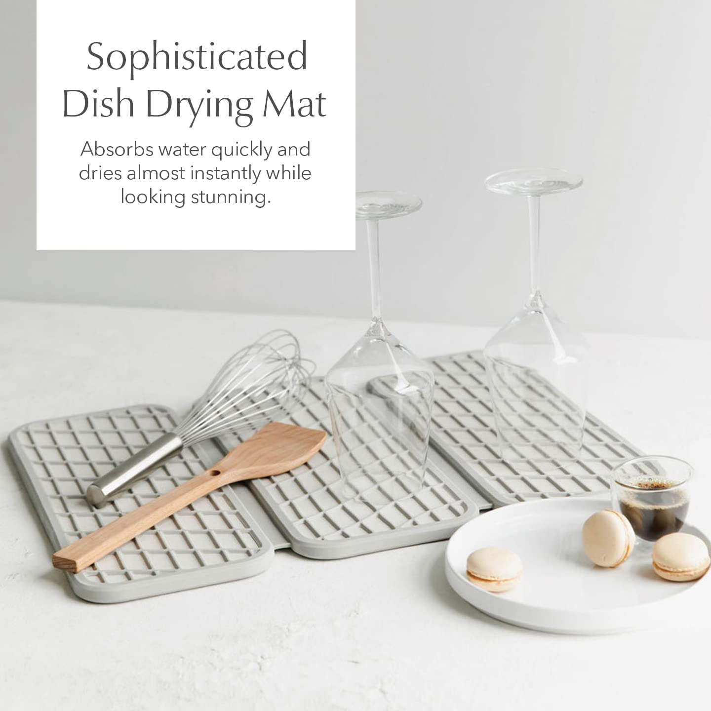 Con-Tact Brand - Replace that dish towel and air dry your dishes with  Con-Tact Brand dish drying mat. Made from a durable and absorbent material,  the mat provides a sturdy base for