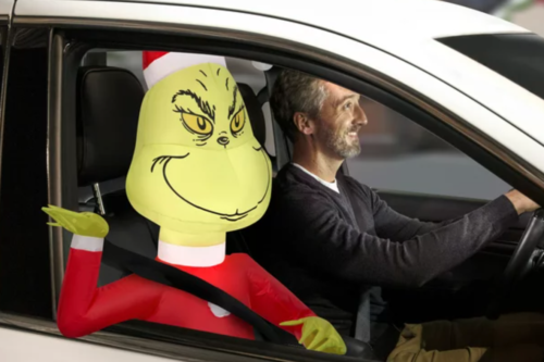 You Can Get A Grinch Car Buddy To Join You For Your Ride To Grandma’s House For The Holidays