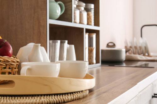 Try This Tray Trick For Kitchen Counter Organization