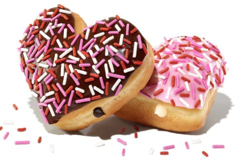 Dunkin’ has heart-shaped donuts for Valentine’s Day