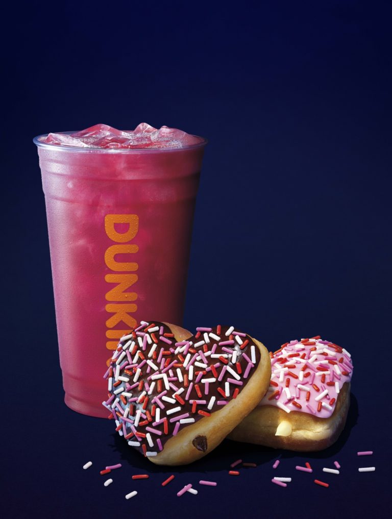 Dunkin' has heartshaped donuts for Valentine's Day