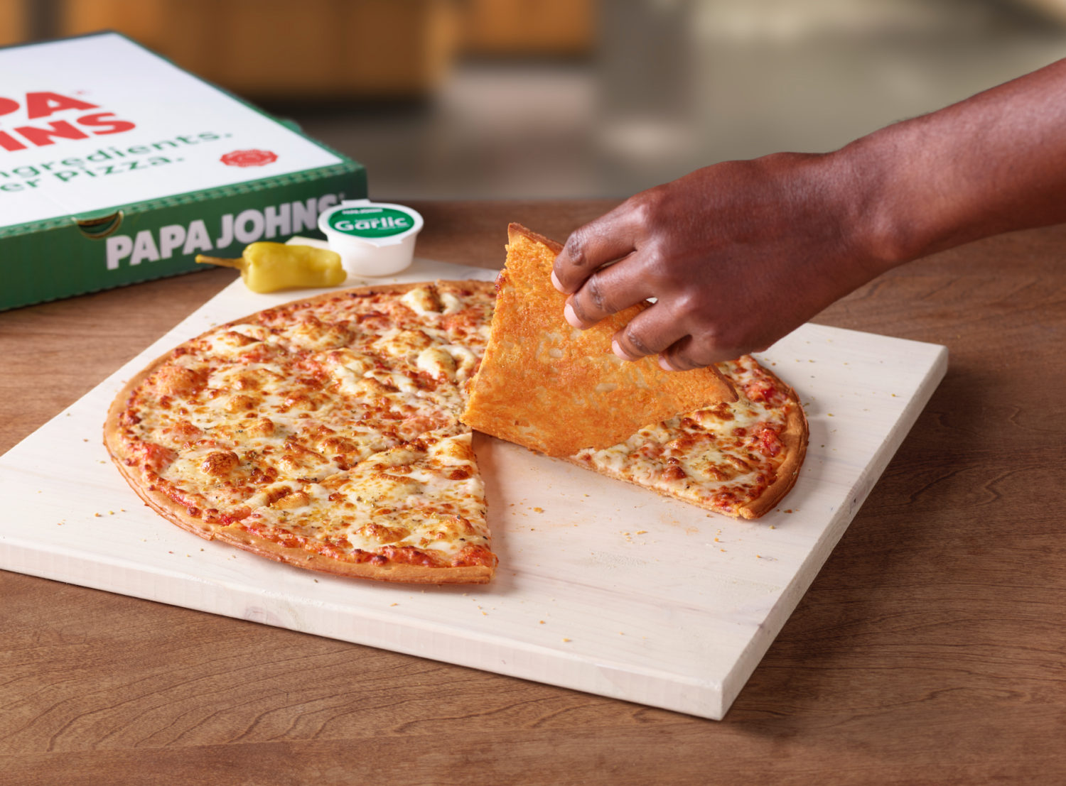 Papa John S Has A New Pizza With Crispy Cheese On The Bottom